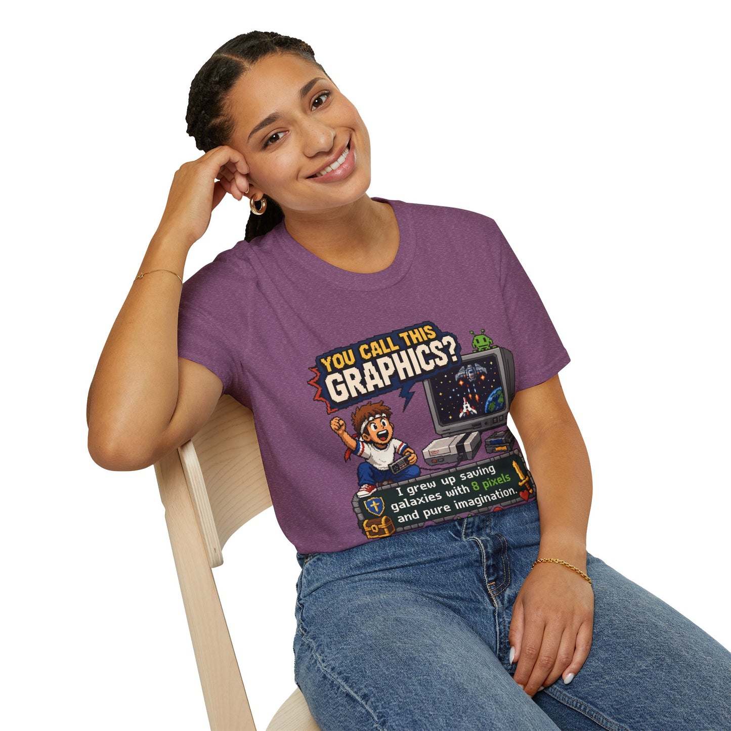 T-Shirt — "You Call This Graphics?" Retro Gamer Vintage Video Game Tee