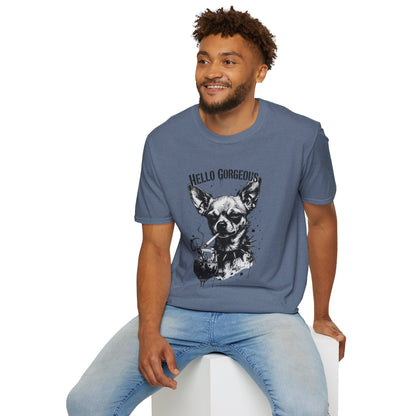 Chihuahua 'Hello Gorgeous' Tee - Cute Dog Graphic T-Shirt