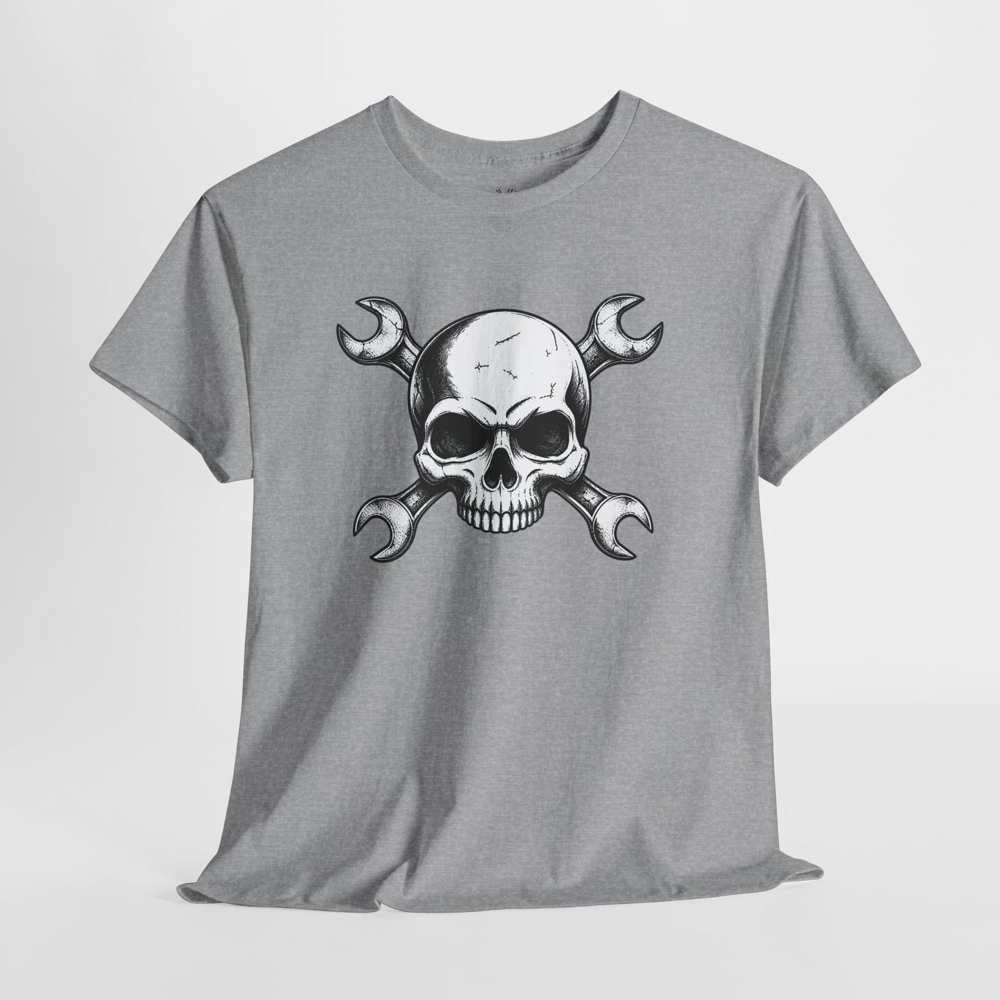 Mechanic Skull Tee — Wrench Crossbones Graphic T-Shirt