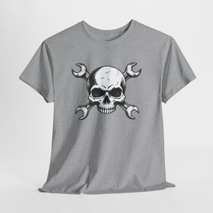 Mechanic Skull Tee — Wrench Crossbones Graphic T-Shirt