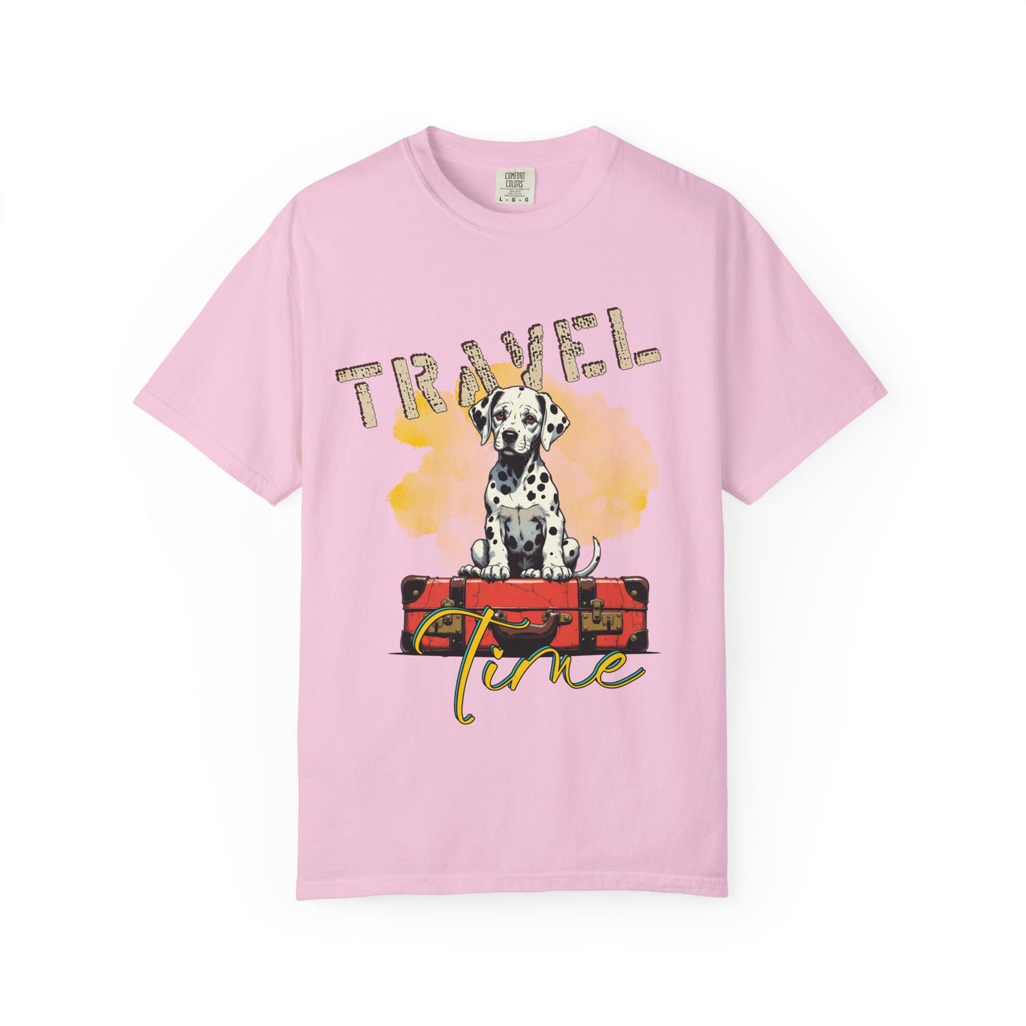 Travel Time Dog T-Shirt, Unisex Graphic Tee, Pet Lover's Gift, Vacation Shirt, Travel Enthusiast Apparel