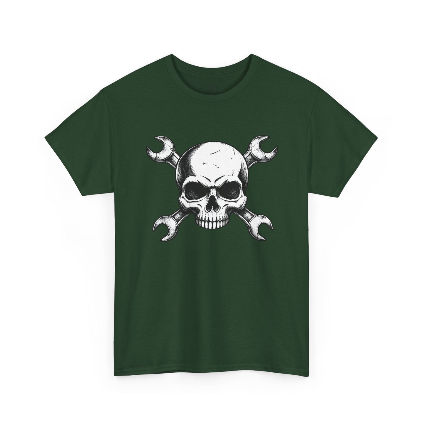 Mechanic Skull Tee — Wrench Crossbones Graphic T-Shirt