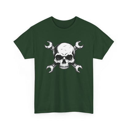 Mechanic Skull Tee — Wrench Crossbones Graphic T-Shirt