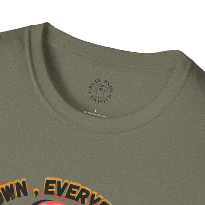 Unisex Softstyle T-Shirt - 'Calm Down Everybody, I'm Finally Here' Graphic Tee/twisted