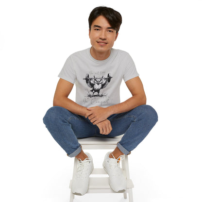 Fitness Owl Graphic Tee — "I’m Not Old, I’m Compacted" Motivational Weightlifting T-Shirt