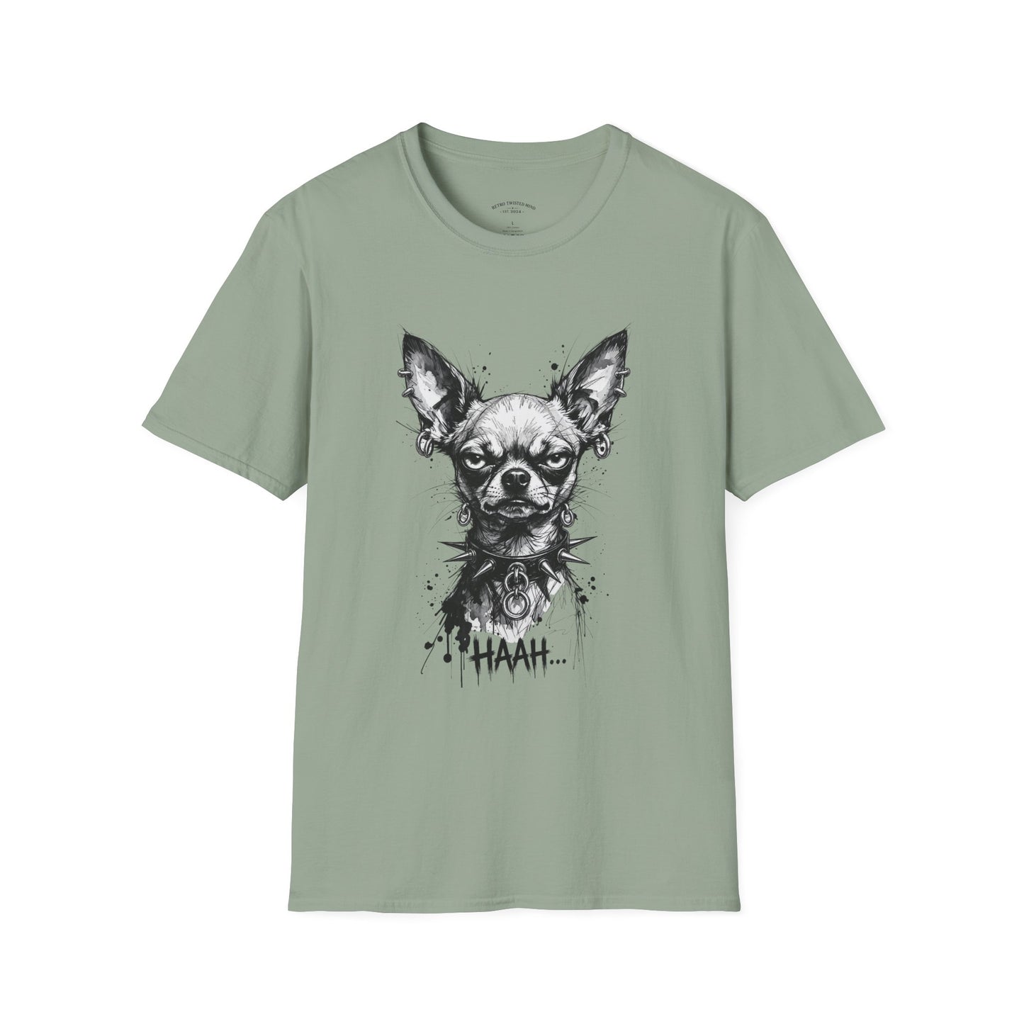 Chihuahua Portrait T‑Shirt — Expressive Black & White Dog Art Tee