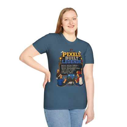 Pixels Built Legends T‑Shirt — Retro Gaming Nostalgia Tee