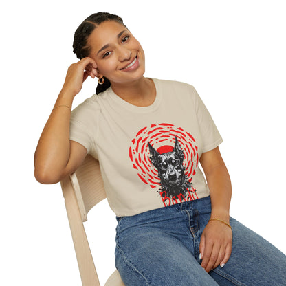 Doberman Graphic T-Shirt — Red Halo 'Bandit' Design