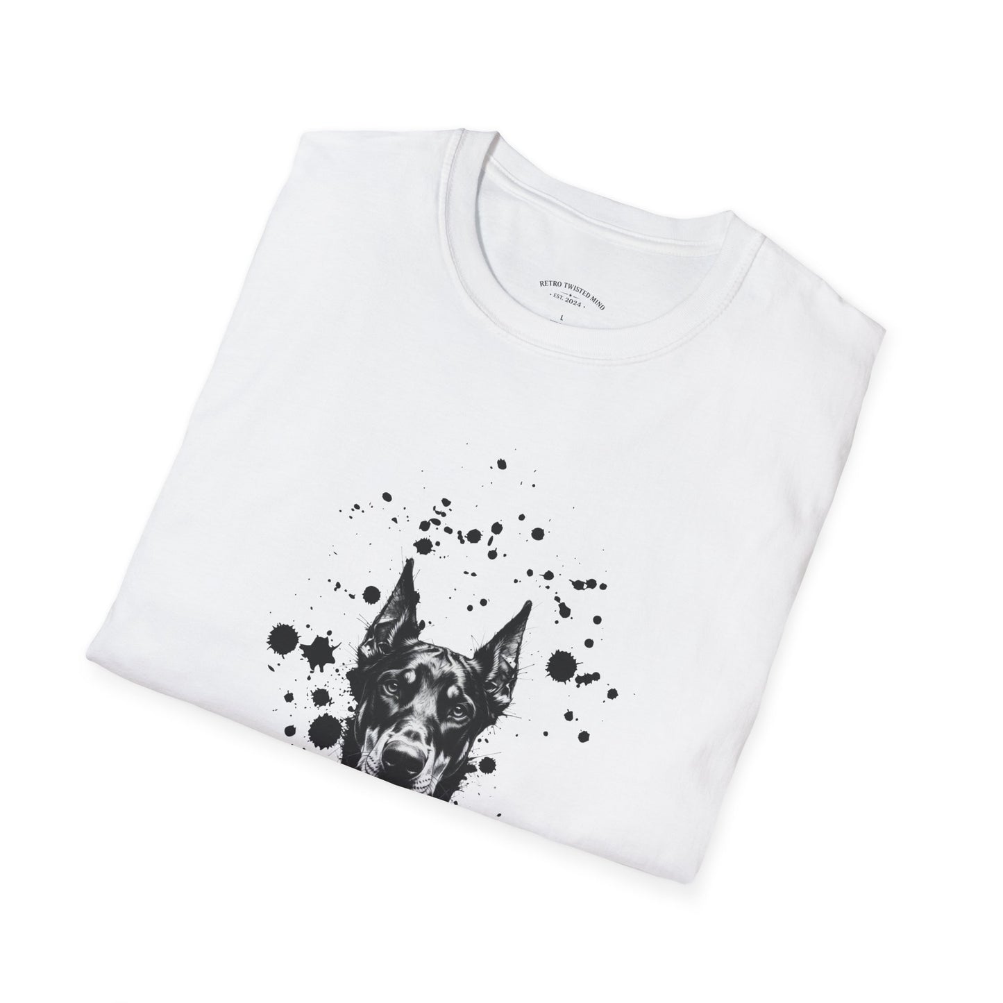 Doberman Ink Splatter T-Shirt