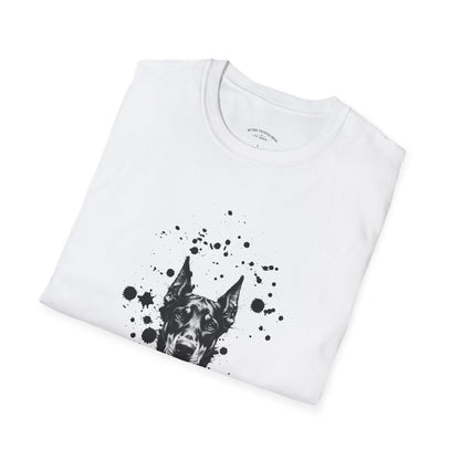 Doberman Ink Splatter T-Shirt
