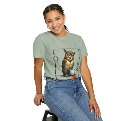 Coffee First Owl Graphic T-Shirt