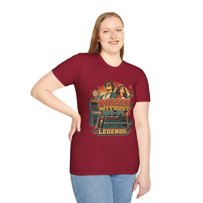 Raised Without Wi‑Fi T-Shirt — Retro 'Legends' Vintage Graphic Tee