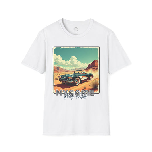 Vintage Car Graphic Unisex Softstyle T-Shirt - Perfect for Road Trip Lovers ,sport,car