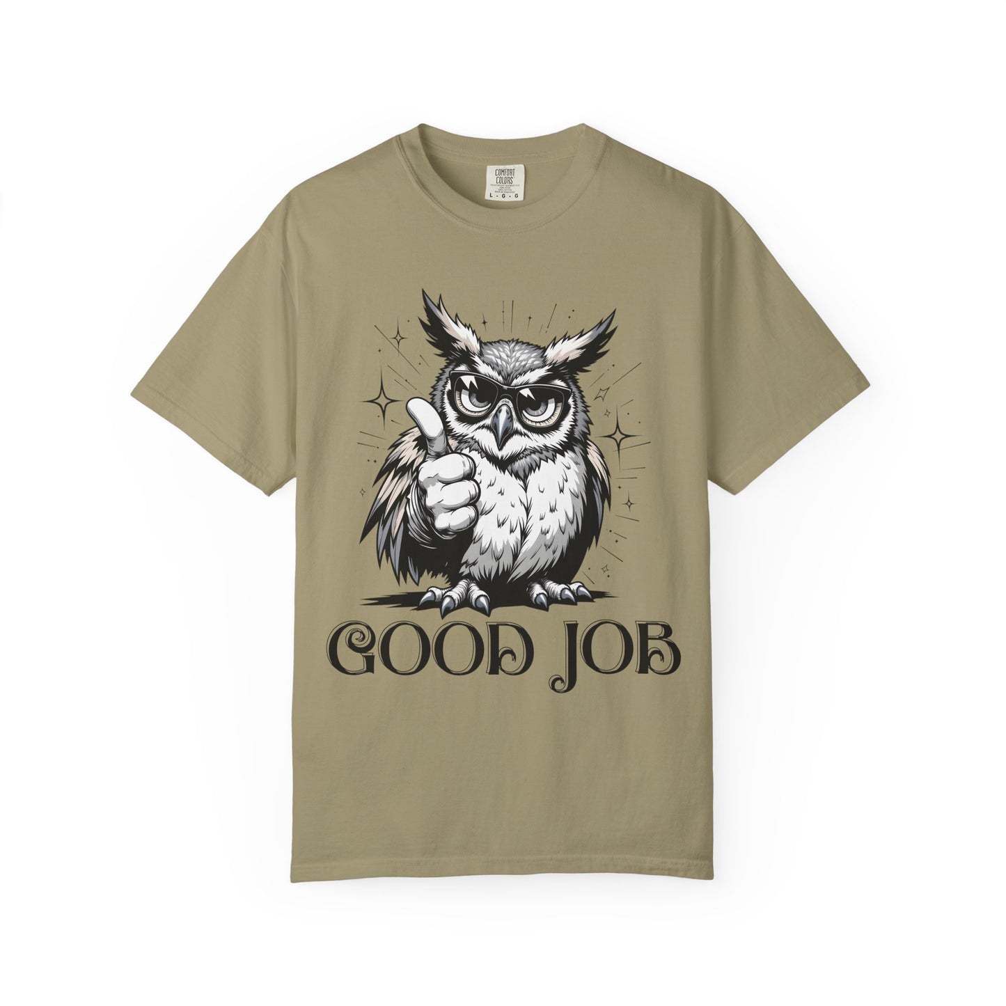 Good Job Owl T-Shirt — Thumbs-Up Retro Owl Graphic Tee