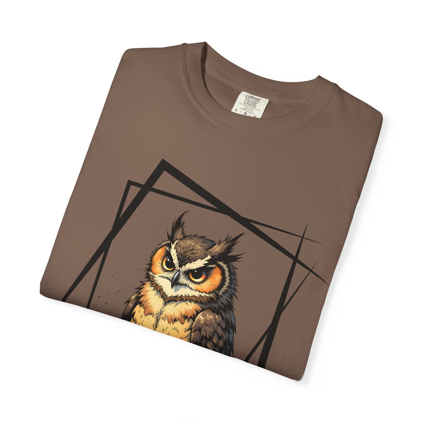 Owl & Coffee Graphic T-Shirt — 'A Day to Coffee and Contemplate'