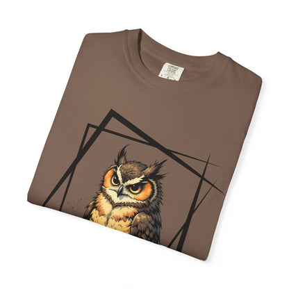 Owl & Coffee Graphic T-Shirt — 'A Day to Coffee and Contemplate'