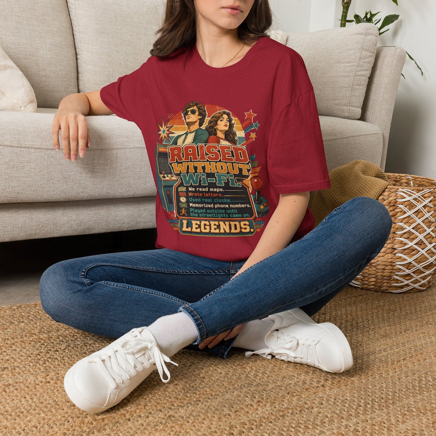 Raised Without Wi‑Fi T-Shirt — Retro 'Legends' Vintage Graphic Tee