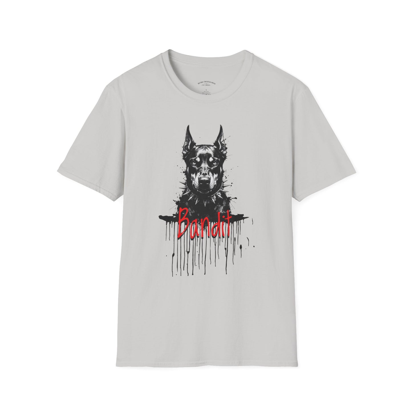 Doberman Portrait T-Shirt — "Warm Amour" Graphic Tee for Dog Lovers