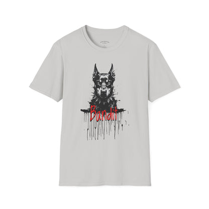 Doberman Portrait T-Shirt — "Warm Amour" Graphic Tee for Dog Lovers