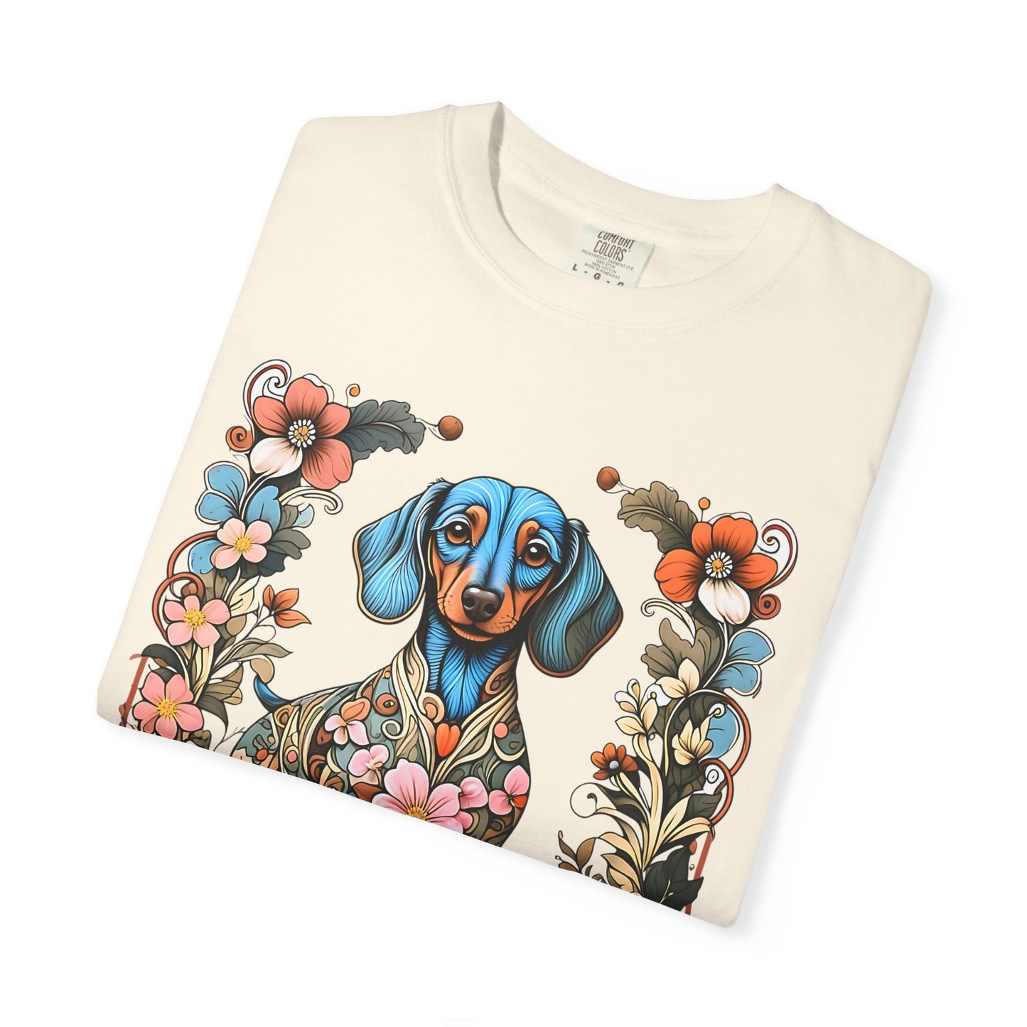 Pure Love Dachshund T-Shirt - Unisex Garment-Dyed Tee