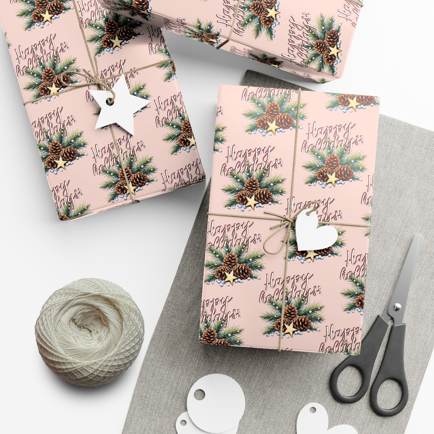 Cardinal & Pine Holiday Gift Wrap Paper