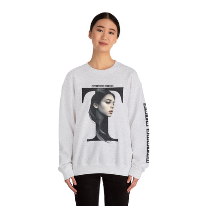 Letter T, Stylish Artistic Sweatshirt, Trendy Crewneck, Graphic Sweater, Cozy Unisex Top, Unique Gift for Art Lovers, Everyday Comfort