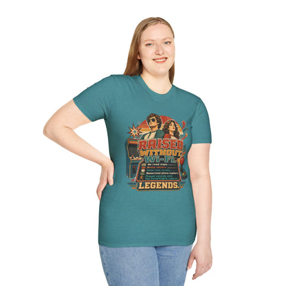 Raised Without Wi‑Fi T-Shirt — Retro 'Legends' Vintage Graphic Tee