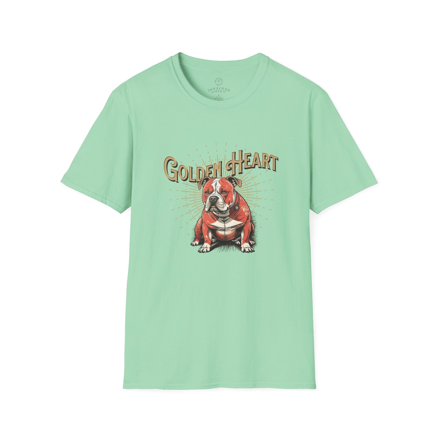 Golden Heart Bulldog Unisex Softstyle T-Shirt