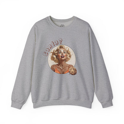 Funny Cookie Lover Sweatshirt - Retro Design - Santa? Christmas