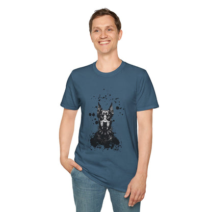 Doberman Ink Splatter T-Shirt