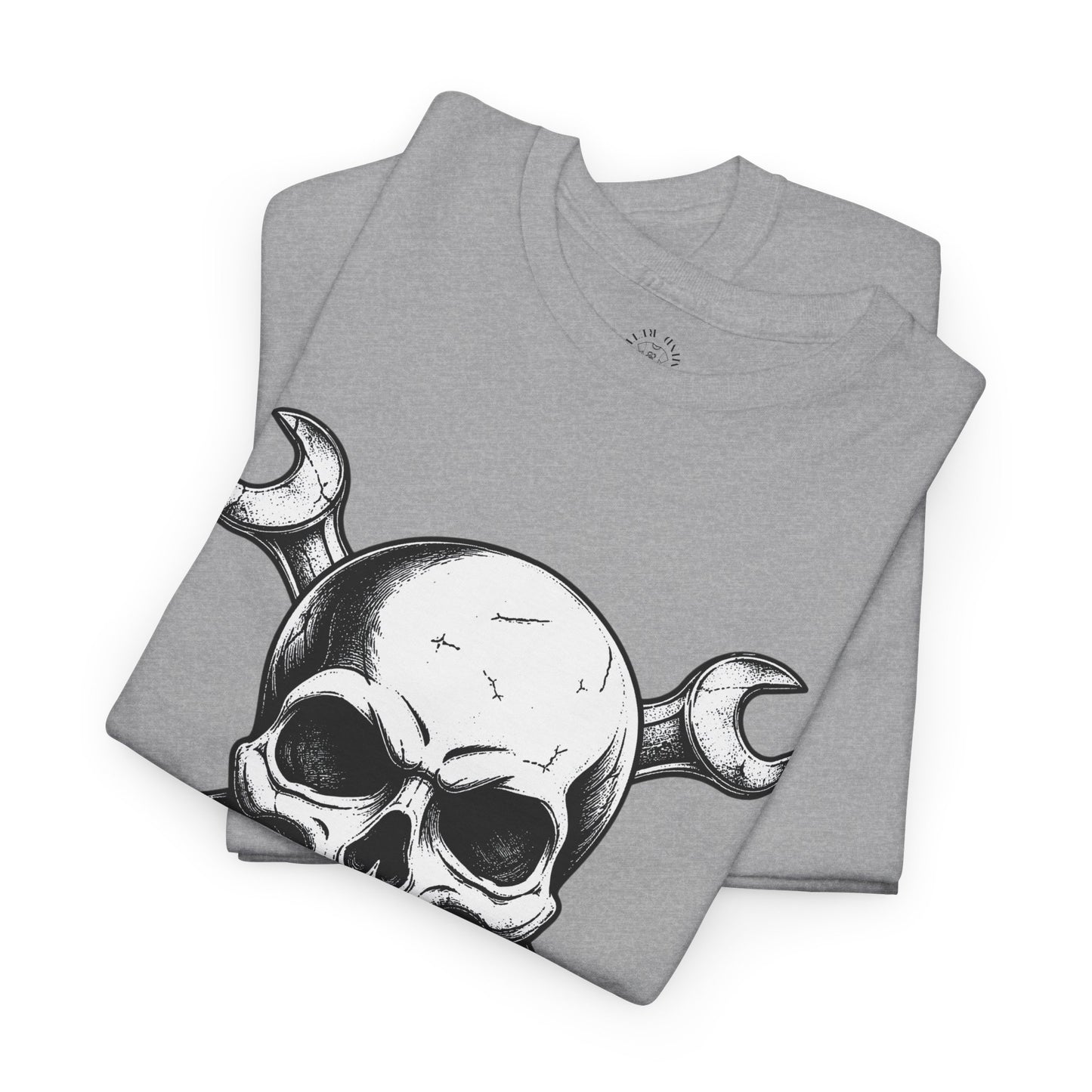 Mechanic Skull Tee — Wrench Crossbones Graphic T-Shirt