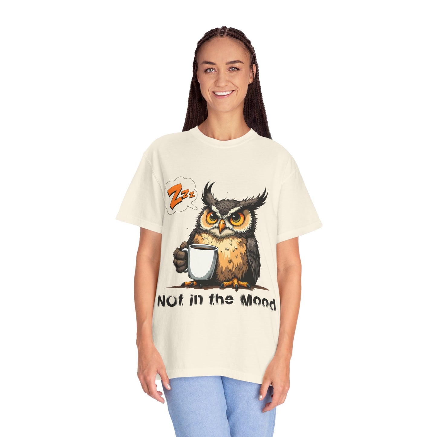 Not In The Mood Owl T-Shirt — Funny Sleepy Owl Coffee Tee