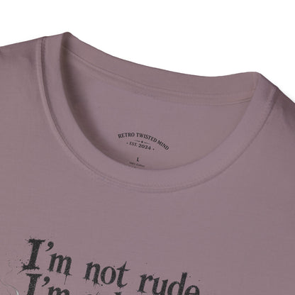 Cat Graphic T‑Shirt — "I'm Not Rude, I'm Selective" Funny Cat Tee