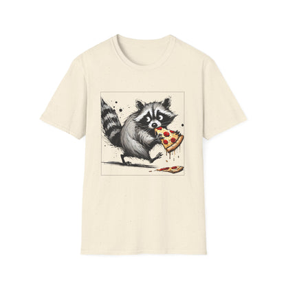 Raccoon Eating Pizza T-Shirt — Funny Cute Animal Tee