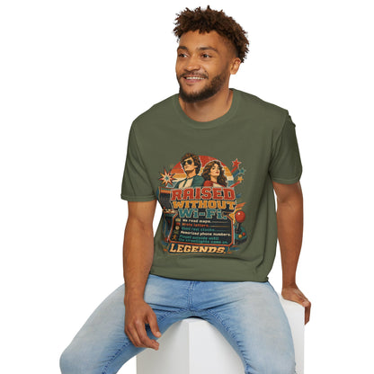 Raised Without Wi‑Fi T-Shirt — Retro 'Legends' Vintage Graphic Tee