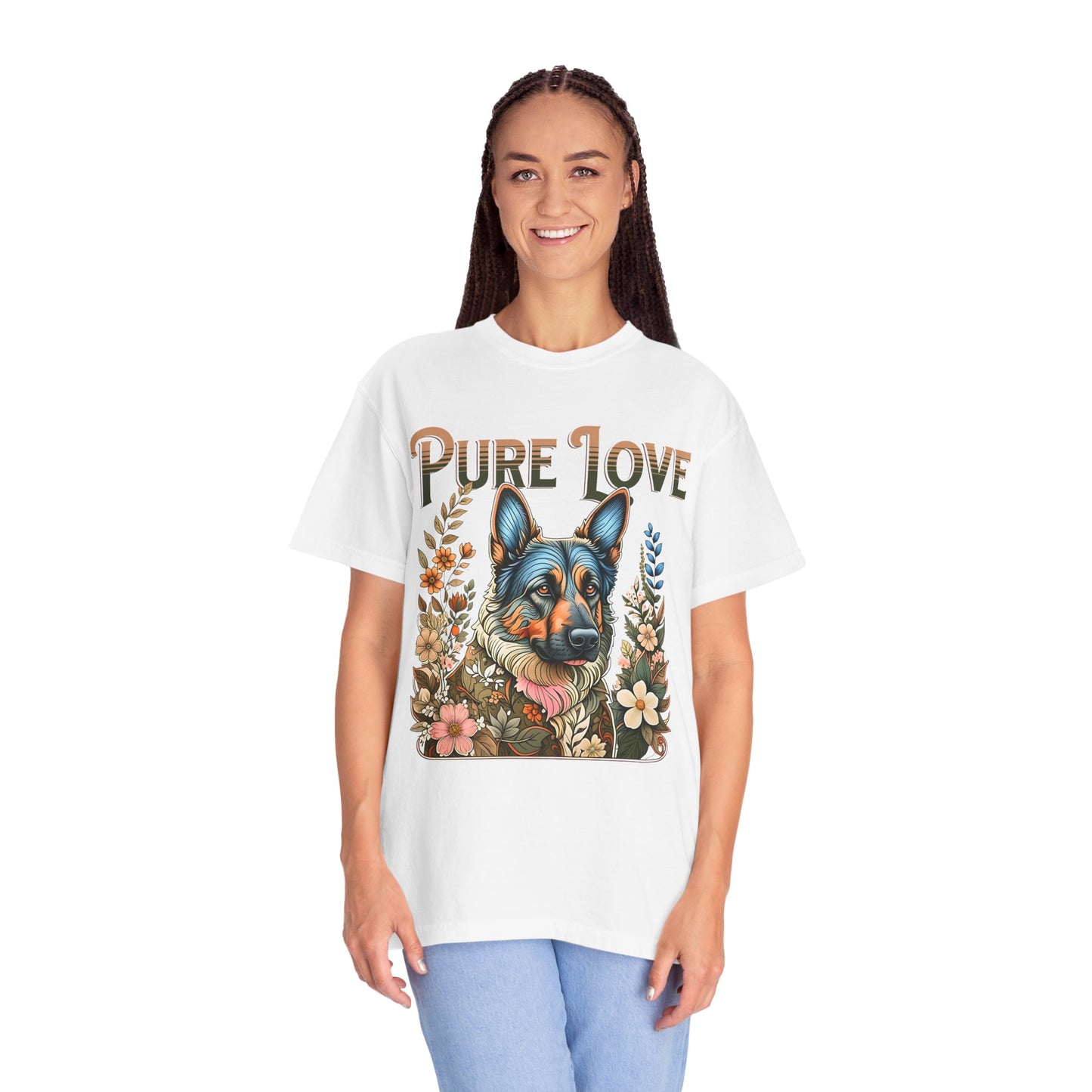 Pure Love Dog Art Unisex Garment-Dyed T-Shirt