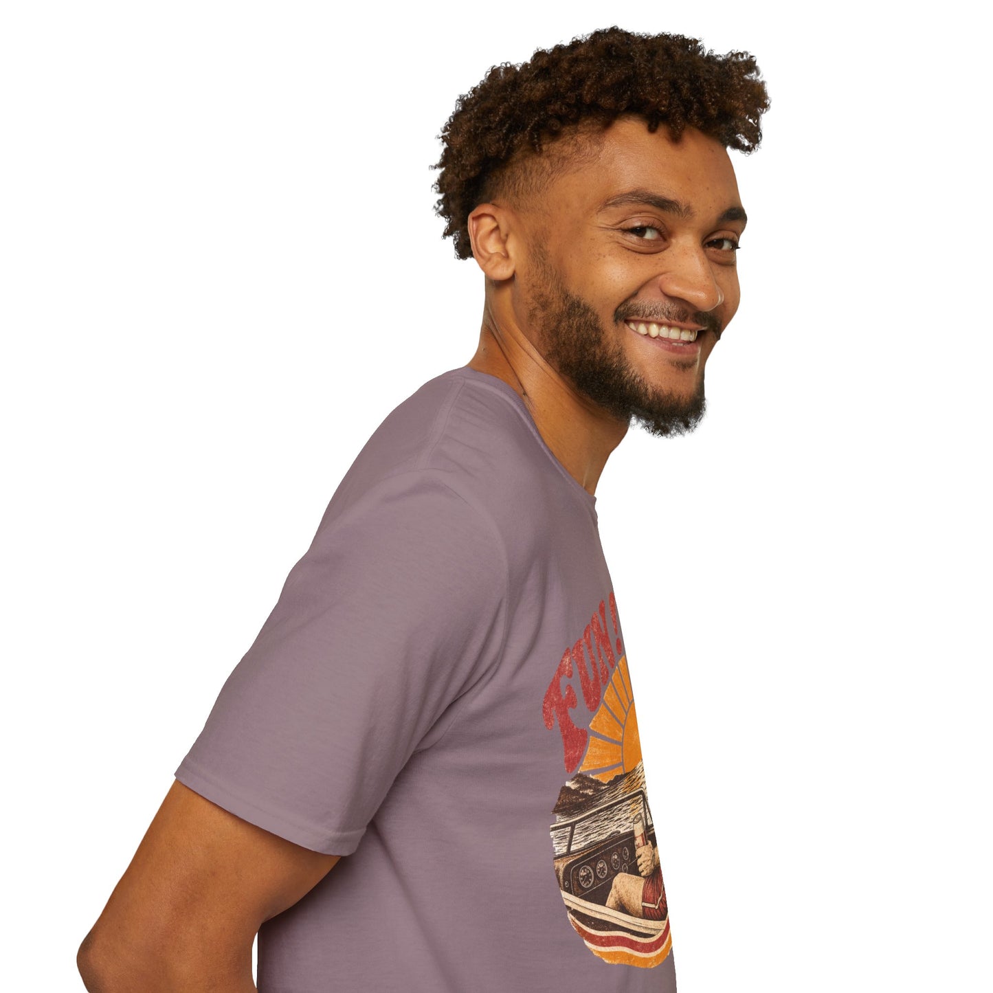 Retro 'FUN! FACT!' Surf Tee — Vintage Sunset Beach Graphic T-Shirt