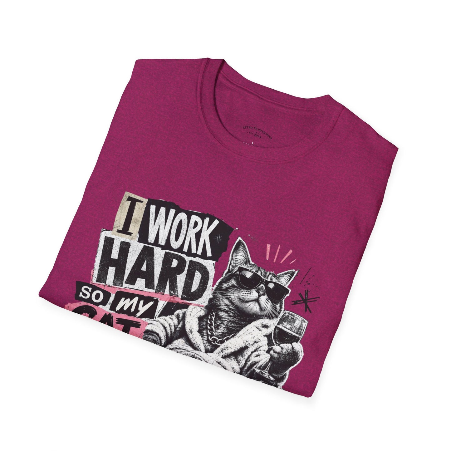 Cat Graphic T-Shirt — "I Work Hard So My Cat Can Live the Lifestyle I Deserve"