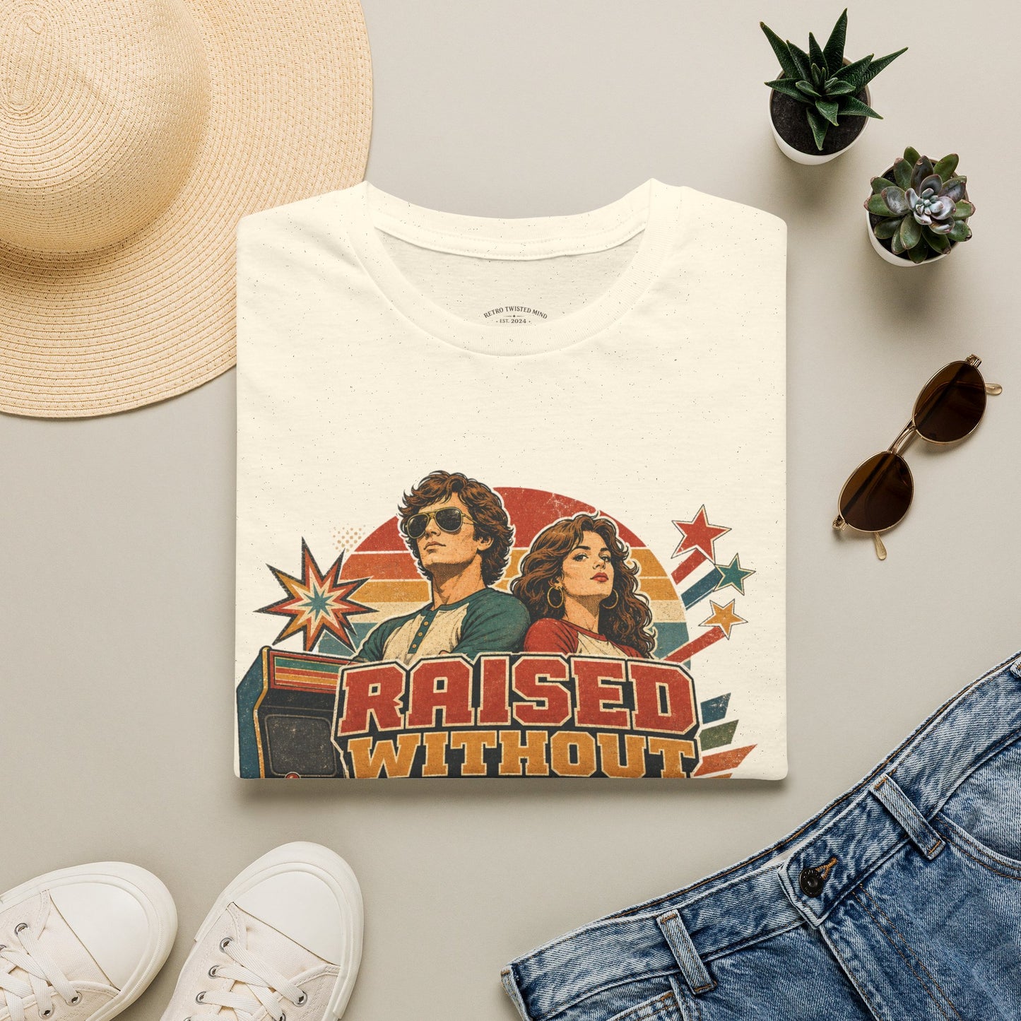 Raised Without Wi‑Fi T-Shirt — Retro 'Legends' Vintage Graphic Tee
