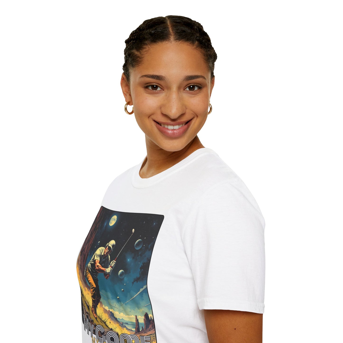 My Game, My Rules Unisex Softstyle T-Shirt - Retro Space Design, golf ,sport