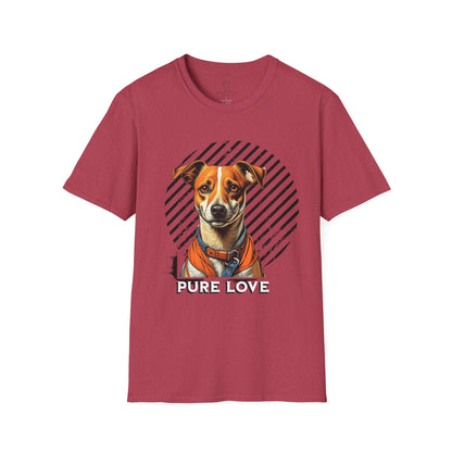 Pure Love Dog Unisex T-Shirt - Softstyle Cotton Tee for Animal Lovers