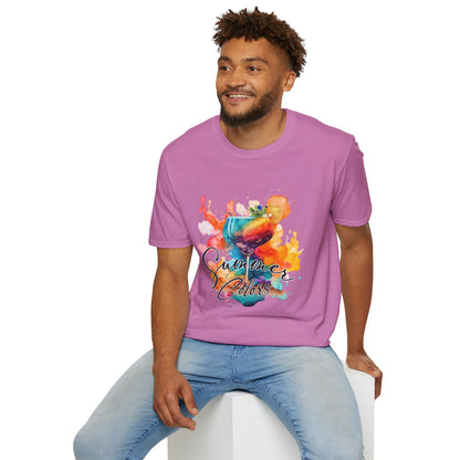 Colorful Artistic T-Shirt with Inspirational Design, Unisex Softstyle Tee, Gift for Art Lovers, Casual Wear, Birthday Gift Idea
