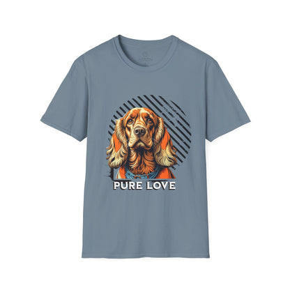 Pure Love Dog T-Shirt - Unisex Softstyle Tee for Dog Lovers