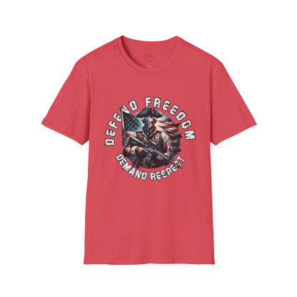 Defend Freedom Unisex Softstyle T-Shirt - Patriotic Graphic Tee