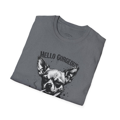 Chihuahua 'Hello Gorgeous' Tee - Cute Dog Graphic T-Shirt