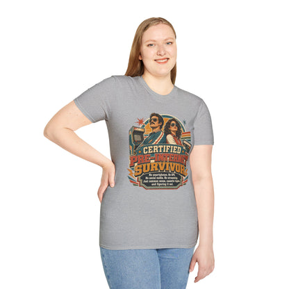 Certified Pre-Pandemic Survivor T-Shirt — Retro 70s Vintage Graphic