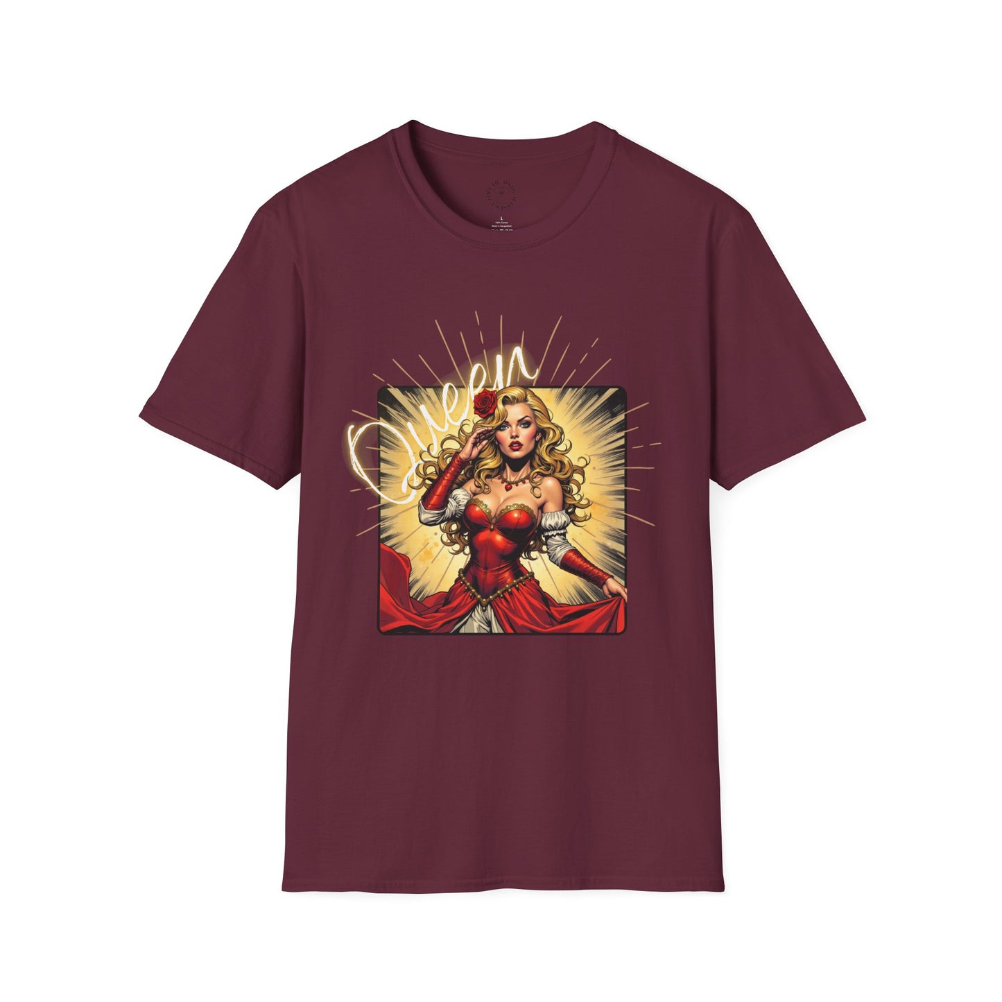 Empowered Women Unisex Softstyle T-Shirt - Bold & Confident Design, queen. girl
