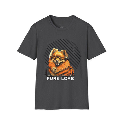 Pure Love Pomeranian T-Shirt - Unisex Softstyle Tee for Dog Lovers