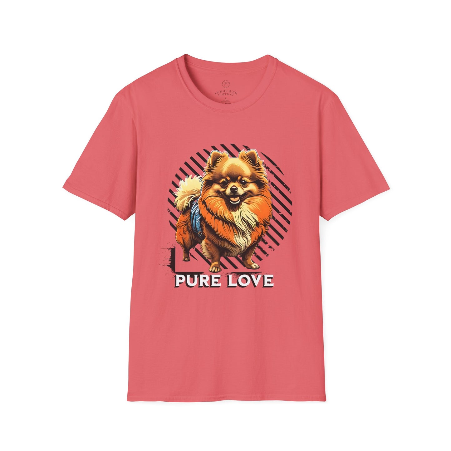 Unisex Softstyle T-Shirt - 'Pure Love' Pomeranian Print