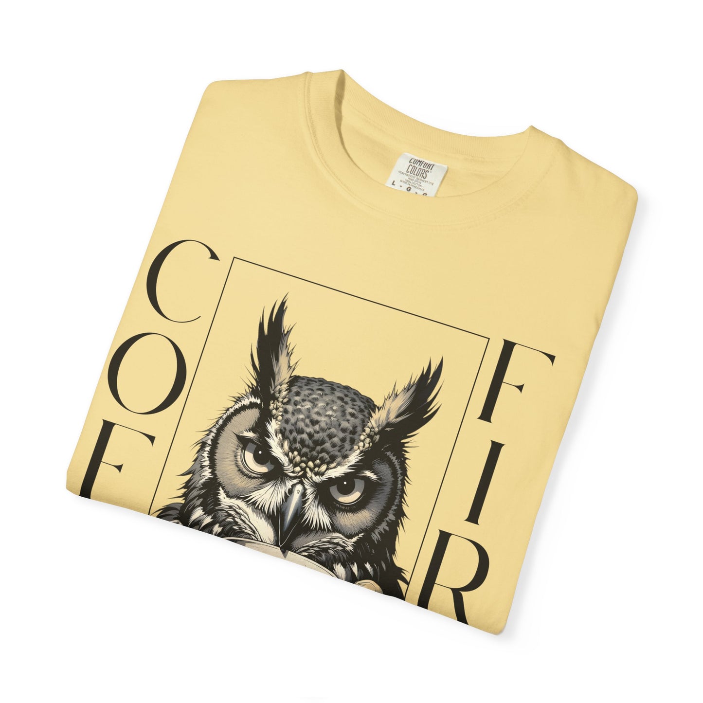 Coffee First Owl T-Shirt — Funny Morning Coffee Tee